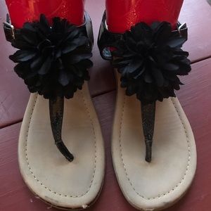 Black dress sandals youth size 3
